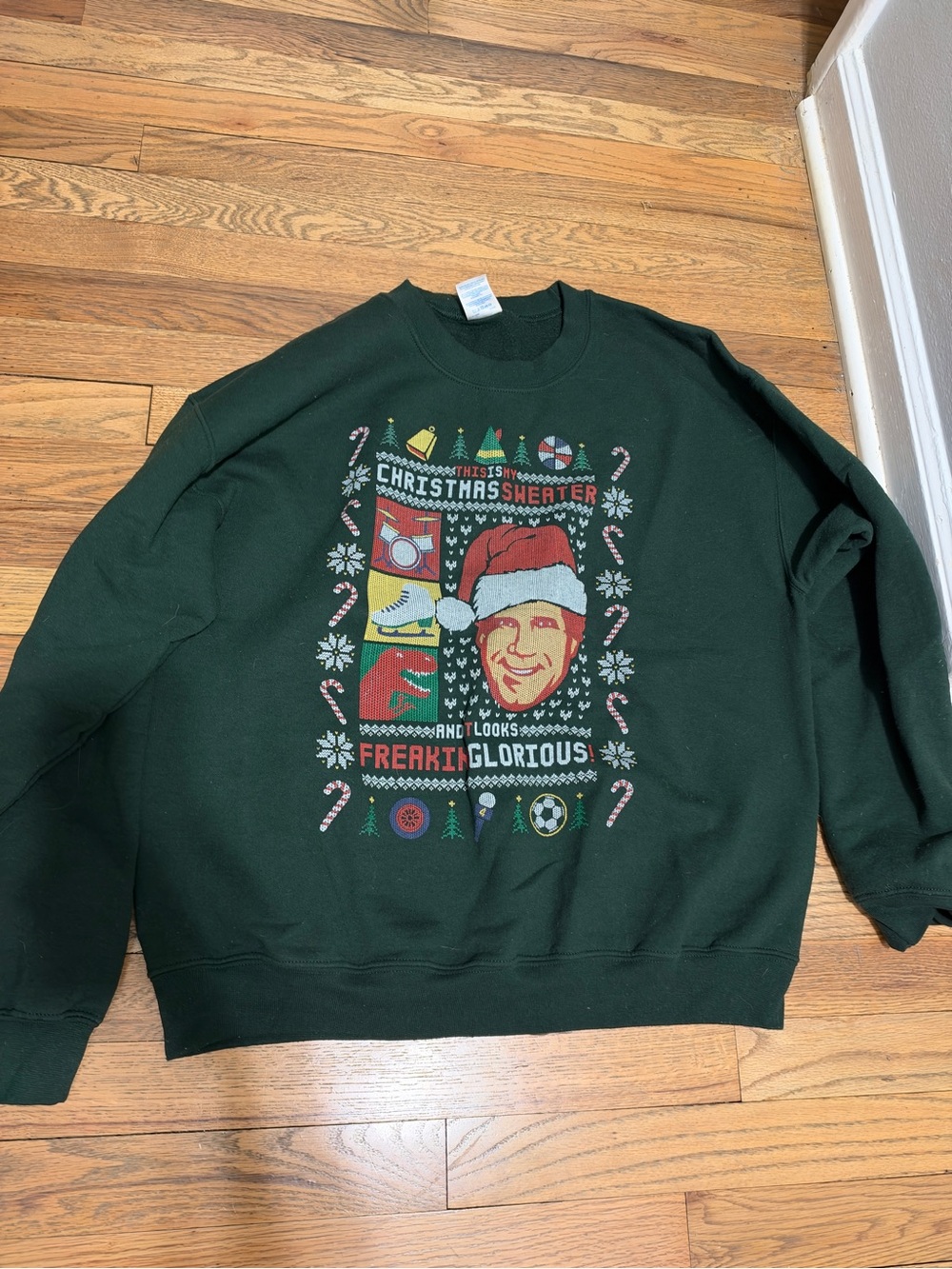 Dark Green Men’s Christmas Sweater - Festive Pullover